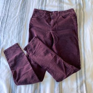 Burgundy velvet Levi’s pants